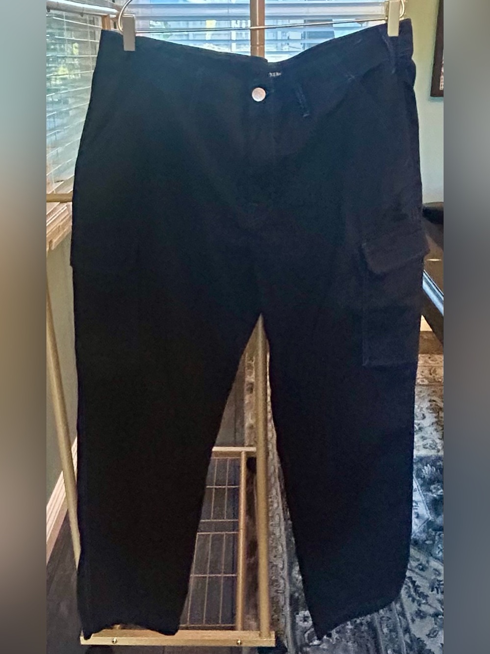 True Religion $159 MSRP Men's Black Cargo Pants with Utility Pocket NWT size 38